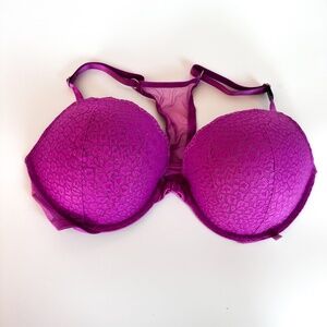 NEW Victoria's Secret Fuschia Purple Pink Padded Bra Racerback Racer Back 38D